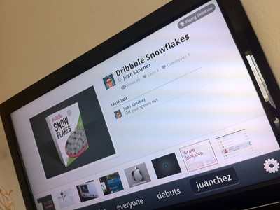 Slideshow feature on Dribbble TV dribbble slideshow tv