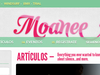 Moanee green pink surf