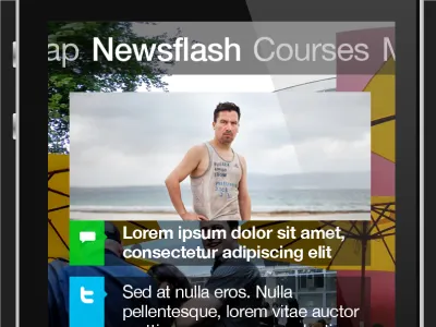 iPhone App WIP news panoramic parallax