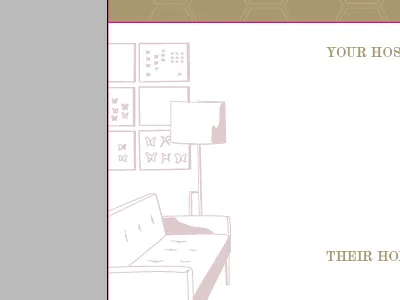 Have a seat illustration invitation