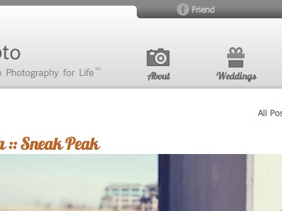 Photo Site Header (more) grey header lobster navigation orange