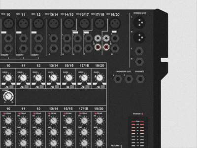 Mixing Desk illustation lineart