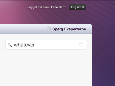 Dorit header live search logout purple search