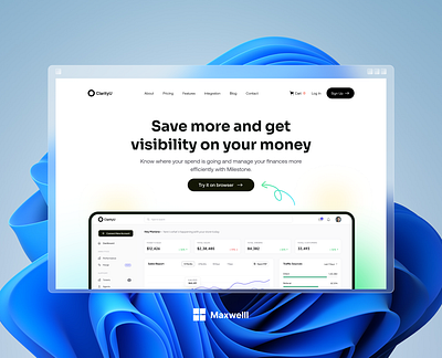 ClarityU app design herosection landing page ui uiux ux web