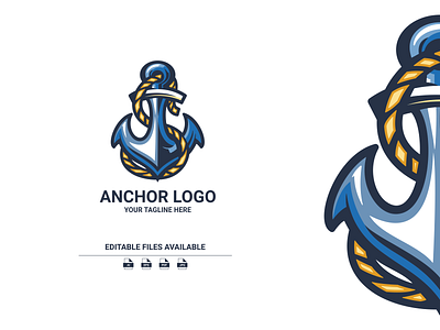 ANCHOR LOGO anchor branding design graphic graphic design icon ilustration lineart logo