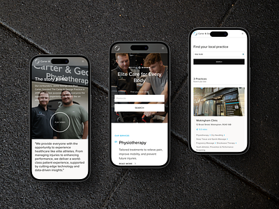 Mobile website for a physiotherapy practice fitness health hero mobile mobile design physiotherapy sport web design website wellness
