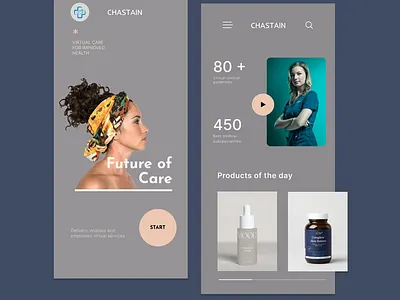 Beauty App Design branding graphic design ui