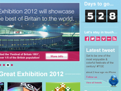 Home Concept festival slideshow ticker website
