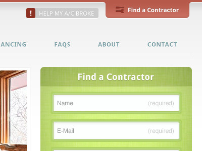 Century Home css3 form gray green menu nav tabs texture ui white