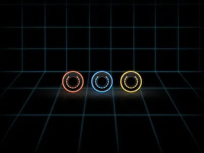 Identity Discs 48px dark discs glow glowycrap icons identity neon to tron your