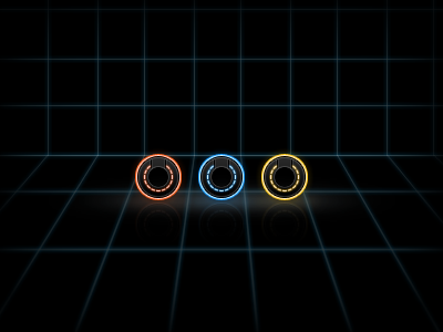 Identity Discs 48px dark discs glow glowycrap icons identity neon to tron your