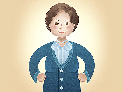 Old Mum Final illustration illustrator mother mum process vector warm