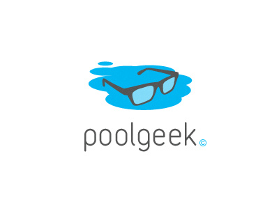 poolgeek drips glasses logo pool water