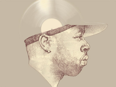 Art 4 Dilla hip hop illustration image portrait sketch splatter