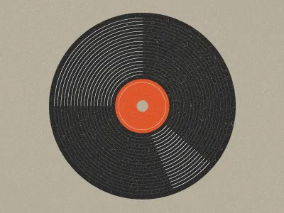 Vinyl Record black grey orange record red retro texture vinyl