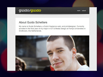 New Website grey guidoguido new website yellow