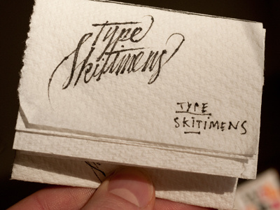 Type Skitimens lettering