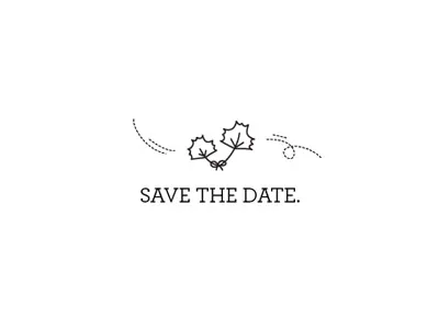 Wedding Suite – save the date fall leaves save the date wedding