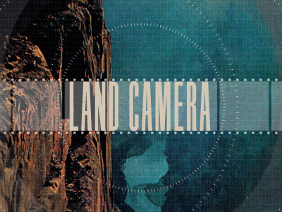 Land Camera circle film grid mountain texture