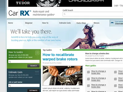 Car repair site blue