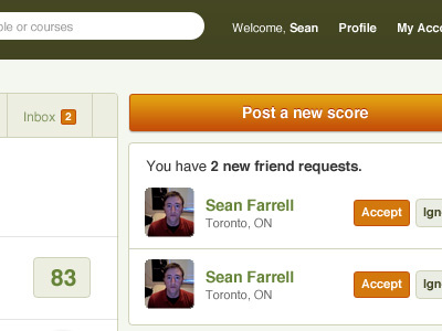 Secret Project dashboard green mulligan orange shankapotamus socialnetwork ui