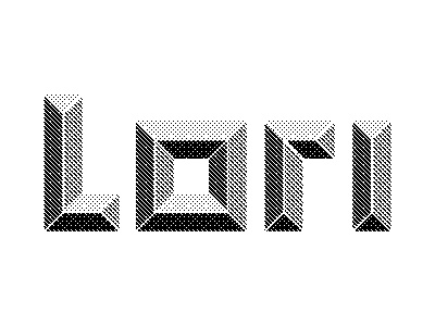 Lori Branding branding halftone logo one color stamp