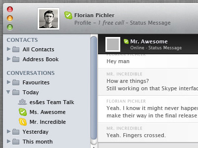 Skype 5 merged with iTunes 10 Update idea interface mac os x skype