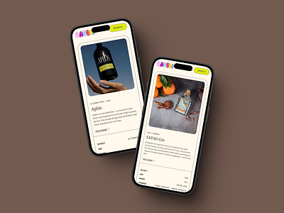 Mobile design for directory of spirits - listings listing minimalist mobile mobile design product quirky web design website