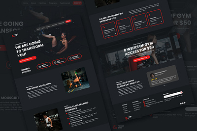 Gym Landing Page design graphic design illustration inspiration ui ux