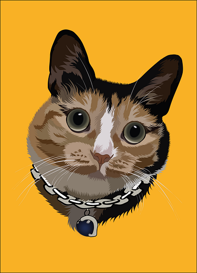 Calico cat animal animalart art cat catillustration catlover illustration pet petportrait portrait vector vectorart