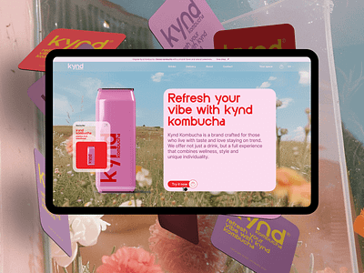 KYND Kombucha: Vibrant Web Experience account ads branding buy buying customer customer expirience design drink graphic design hero marketing mobile adaptation payment personal account typography ui ux web web site