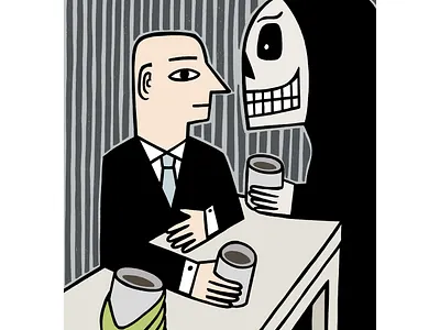 Take a break from time to time cartoon comic drawing illustration