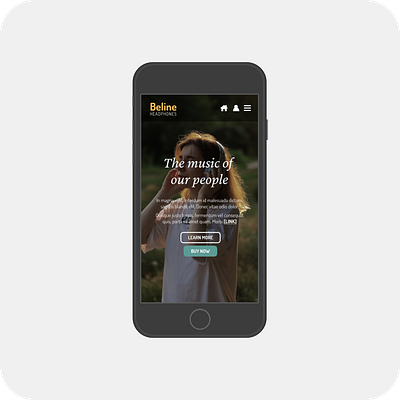 Home Page - BelineHEADPHONES - App app branding graphic design logo ui ux