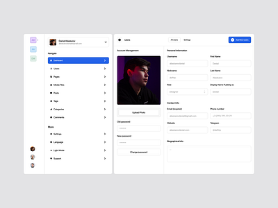 User Profile UI Kit Constructor challege dailyui day6 design figma interface prototyping ui uidesign userexperience userinterface ux uxdesign uxui web webdesign