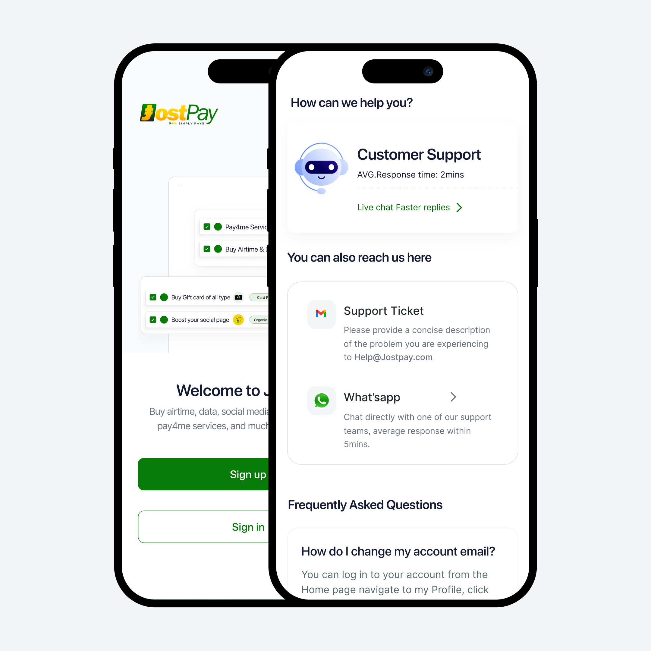JOSTPAY-BILL PAYMENT APP app bill app ui ux