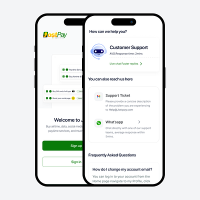 JOSTPAY-BILL PAYMENT APP app bill app ui ux