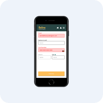 Cheak Out Page - BelineHEADPHONES - App design graphic design logo ui ux