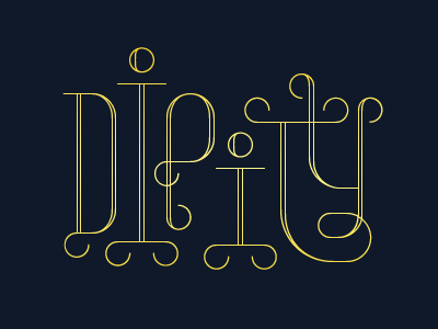 Dipity blue dipity lettering swash typography white yellow