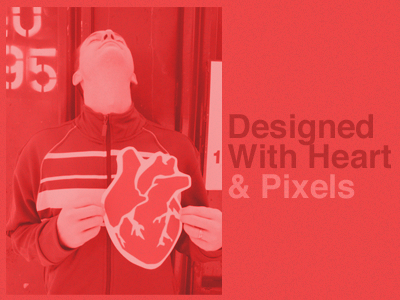 Heart & Pixels heart helvetica mono noise photo pixels red