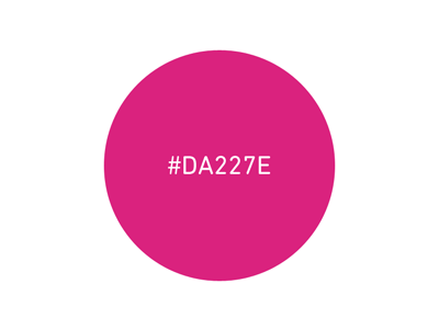 Razzle #DA227E pink circle colour dazzle hex pink