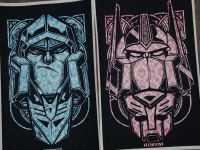 Transformer Prints illustrations print silk screen vector