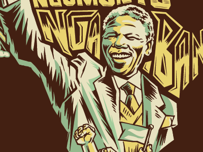 Madiba artwork illustration johannesburg south africa tattoo art typography