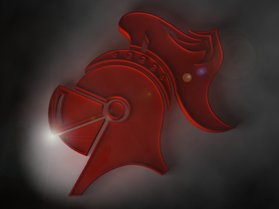 Knight Motion Mockup 3d fog knight logo red render