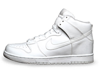 High Top Dunk: Blank Slate blank dunks nike sneakers white