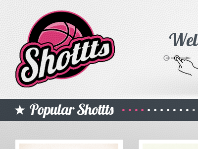 Logo / Placement close-up dribbble logo shottts