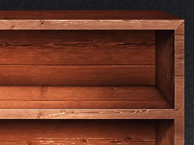 Realistic wood furniture brown furniture perspective wood