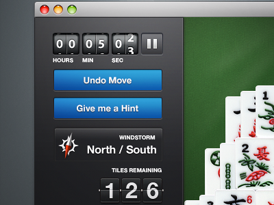 Mahjong for OS X app store application blue compass counter dark flipcounter graphite mahjong os x