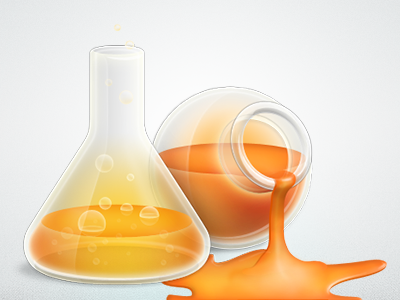 Lab Icon Draft draft icon illustration lab liquid orange yellow