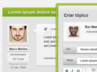 Forum create topic modal forum green interface modal thumbs topic