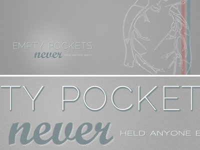 empty hearts design heart illustration letterpress maggie tielker peale quote type web